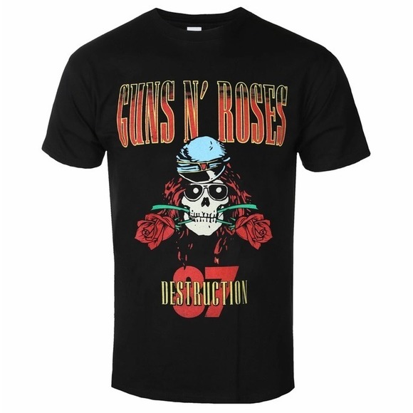 KahaLavar Other - Guns N_ Roses - Uk Tour _87 - Black - Rock Off T-shirt